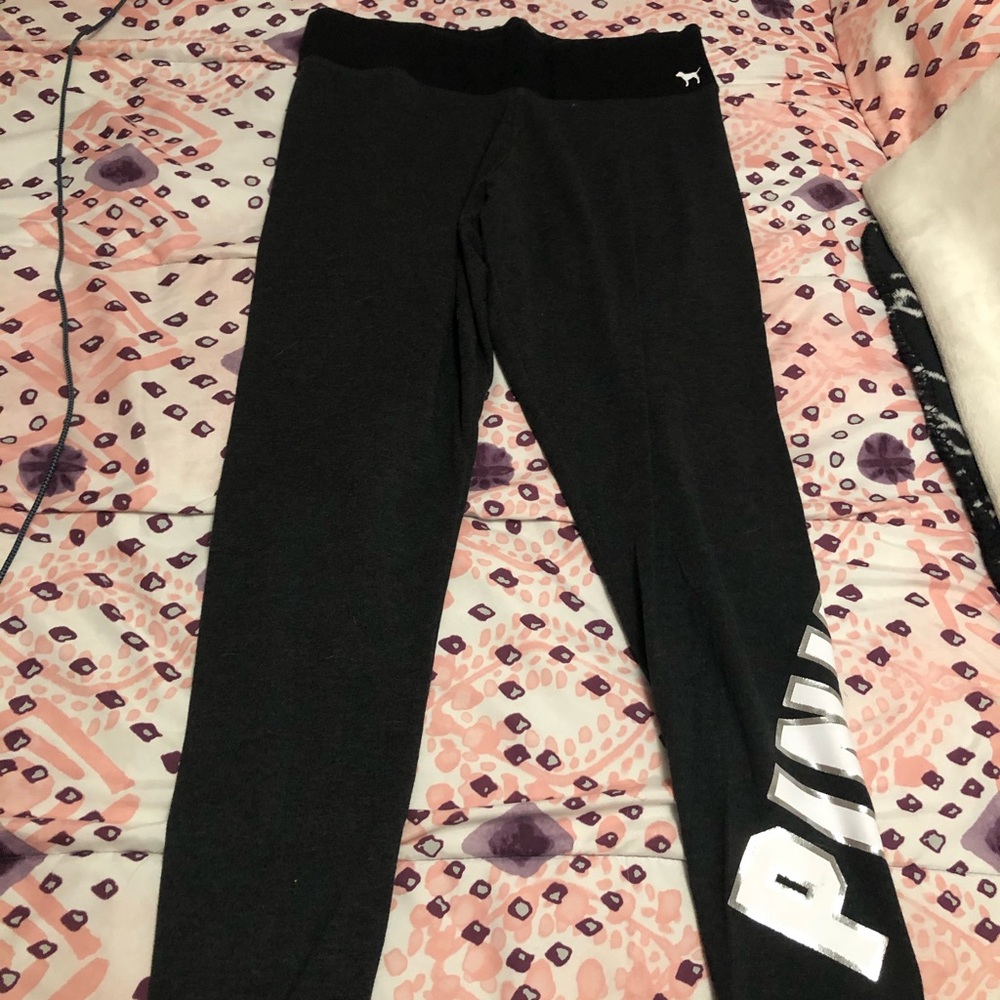 Dark Grey Pink Yoga Pants